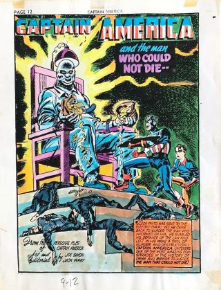 Jack Kirby Joe Simon Captain America 9 Watercolor Complete Story Theakston 1989