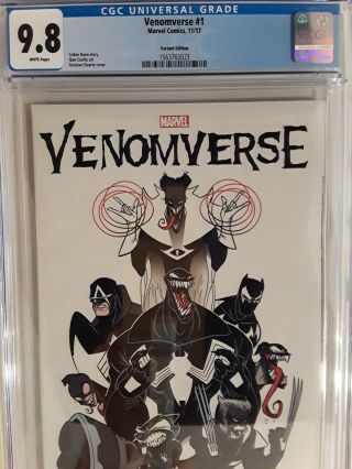 Venomverse 1 (cgc 9.  8) 2017 Variant Cover; Gustavo Duarte Cover Art