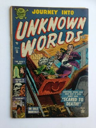 Journey Into Unknown Worlds 16,  Vg -,  Unrestored,  See Shipp.  Costs For Mult.  Wins