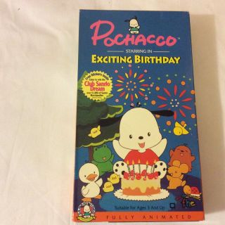 Hello Kitty Vintage Sanrio 1998 Pochacco Exciting Birthday Animated Vhs Rare