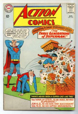 Action Comics 327 (superman/supergirl) Silver Age - Dc Fn/vf {randy 