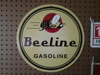 Beeline Gasoline.  14 " Gas/motor Oil Garage Auto Shop Rustic Metal Sign