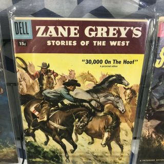 ZANE GREY ' S STORIES OF THE WEST 28 34 604 (1956 - 1957) Dell Comics Gunfighters 8