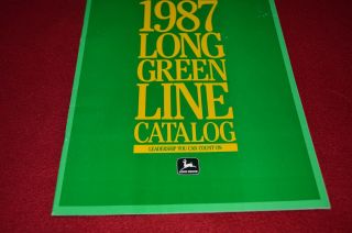 John Deere 1987 Long Green Line Buyer Guide Dealers Brochure Bwpa