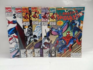 Spider - Man Marvel Comic Books 353 - 358 Complete Story Punisher Darkhawk