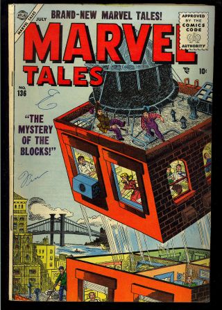 Marvel Tales 136 Late Golden Age Atlas Horror Comic 1955 Fn