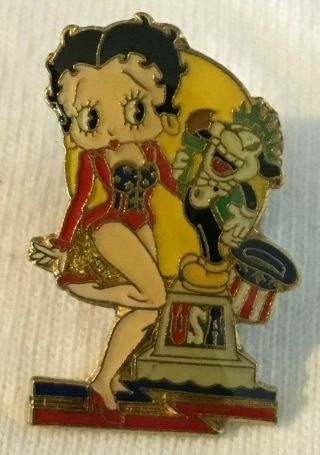 Betty Boop Metal Hat / Lapel Pin Usa Patriotic