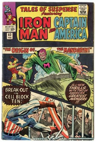 Tales Of Suspense 62 Fn/vf 7.  0 Ow/white Pages Iron Man Captain America 1965