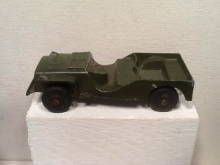 Vintage Tootsietoy Military Jeep.  3.  5 " Long.  (2)