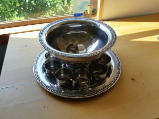 Oneida Silver Plate Punch Bowl Set