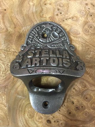 Cast Iron Bottle Opener/wall Mounted/heavy/vintage/rustic/antiqued/stella Artois