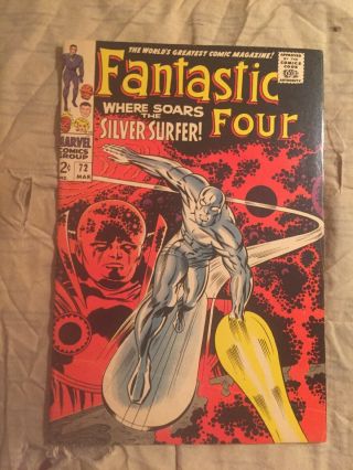 Fantastic Four 72 Classic Silver Surfer Cover Book [marvel Comics,  1968]