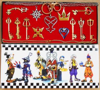 13pcs/ Kingdom Hearts Ii Key Blade Necklace Pendant,  Keyblade,  Keychain Bronze