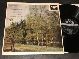 Josef Krips Lso Schumann: Symphony No 1 Lp - 60 Uk Decca Sxl 2223,  Wbg,  Ed1