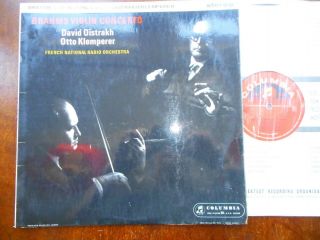 Sax 2411 Brahms Violin Concerto Oistrakh Klemperer S/c 2nd Ex