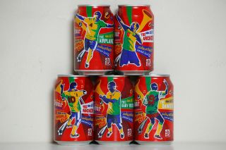 2010 Coca Cola 5 Cans Set From Egypt,  2010 Fifa World Cup