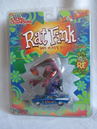Rat Fink Racing Champions Mod Rods Diecast With Figure And (bh)