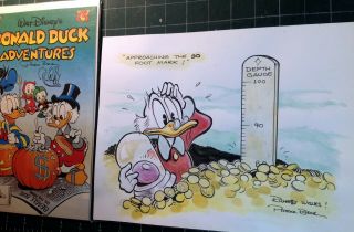 Uncle Scrooge McDuck MONEYBIN Art PAT BLOCK Disney Comics DuckTales 2