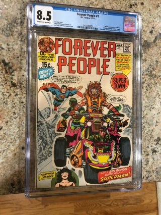 The Forever People 1 - Cgc 8.  5,  First Full Appearance Of Darkseid
