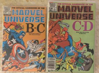 THE OFFICIAL HANDBOOK OF THE MARVEL UNIVERSE 1 - 15 VF/ NM 1983 COMPLETE SET 2
