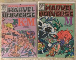 THE OFFICIAL HANDBOOK OF THE MARVEL UNIVERSE 1 - 15 VF/ NM 1983 COMPLETE SET 4