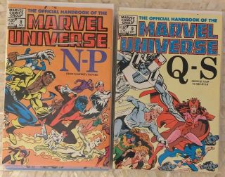 THE OFFICIAL HANDBOOK OF THE MARVEL UNIVERSE 1 - 15 VF/ NM 1983 COMPLETE SET 5