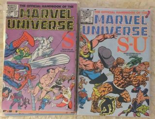 THE OFFICIAL HANDBOOK OF THE MARVEL UNIVERSE 1 - 15 VF/ NM 1983 COMPLETE SET 6
