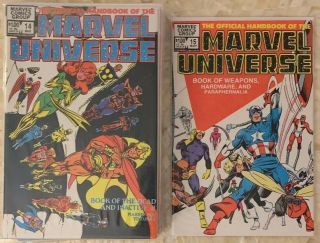 THE OFFICIAL HANDBOOK OF THE MARVEL UNIVERSE 1 - 15 VF/ NM 1983 COMPLETE SET 8