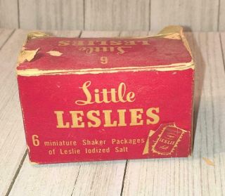 Vintage Little Leslies Salt Miniatures Box Advertising