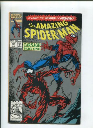 Spiderman 361 (grade 8.  0) 2nd Printing First Carnage 1992