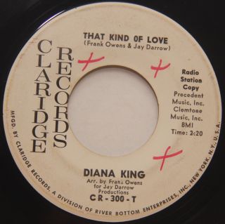 Rare Northern Soul Popcorn 45,  Diana King - That Kind Of Love,  Promo 1965,  Hear
