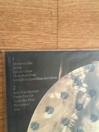 MADONNA LIVE A VIRGIN PICTURE DISC VINYL UK LP,  DIE SLEEVE 1985 WX20P 925181 - 1 4