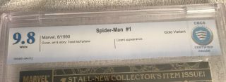 Spider - man 1 - CBCS 9.  8 Torment GOLD Todd McFarlane Marvel Not 9.  9 2