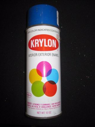 Krylon True Blue Spray Can 1910 Paint Vintage Rare Htf Advertising