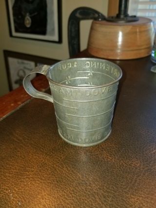 Rare Old Cream Brand Peanut Butter Advertising Tin Measuring Cup