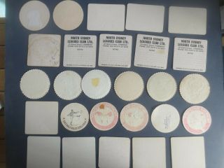 27 Different NORTH SYDNEY Rugby Leagues Club collectable COASTERS 4