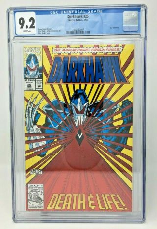 Darkhawk Issue 25 - Cgc 9.  2 - Red Foil Cover - Death And Life