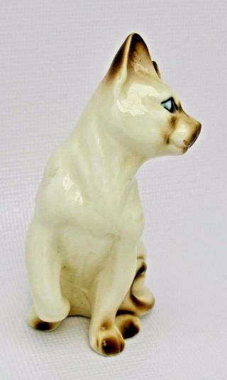 Realistic Hand Painted Porcelain Red Seal Point Siamese Kitty Cat Figurine 3 