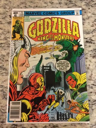 Godzilla King Of The Monsters 23 Newsstand Vs The Avengers Low Print Run Marvel
