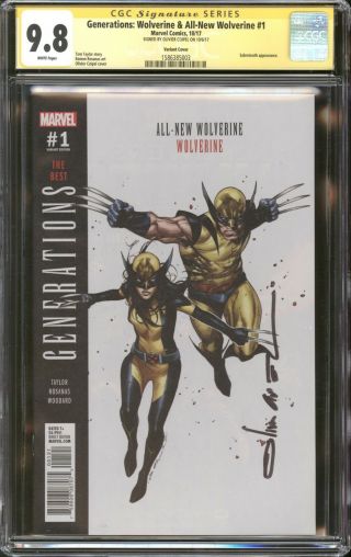 Generations: Wolverine & All - Wolverine 1 Variant Cgc 9.  8 Ss Signed Coipel