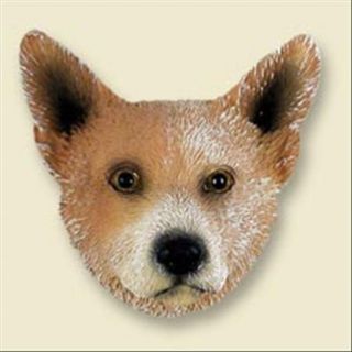 Australian Cattle Dog Red Brown Dog Head Painted Stone Resin Magnet