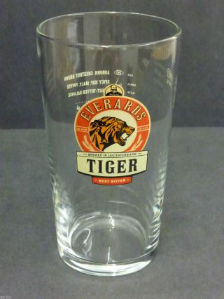 Tiger Everards Best Bitter Ale Beer Pub Home Bar Pint Drink Glass Ce