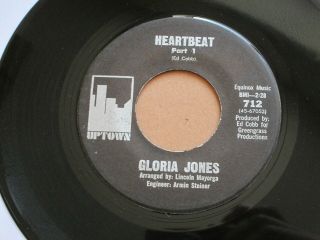 Gloria Jones Heartbeat Northern Soul 7 " Hear Uptown