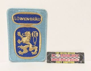 Vintage Lowenbrau German Beer Embroidered Patch 4.  5x3” -