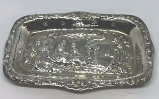 Vintage Solid Silver Trinket Tray Or Pin Dish