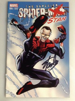 The Superior Spider - Man 16 Stan Lee Signed Variant By Ramos