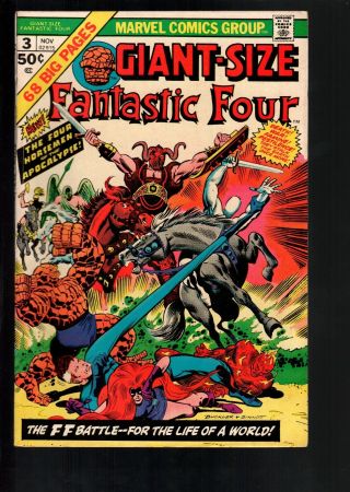 Giant - Size Fantastic Four 3 Fn/vf 7.  0 Marvel Bronze Age Giant 1974