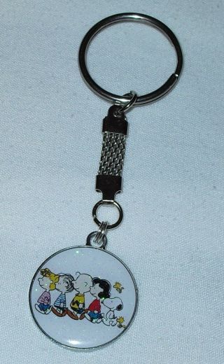 Snoopy Charlie Brown Keychain With Stainless Steel Key Ring Made In The Usa