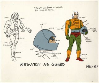 He - Man/she - Ra Masters Of The Universe Animation Art Negator Disguise Model Sheet