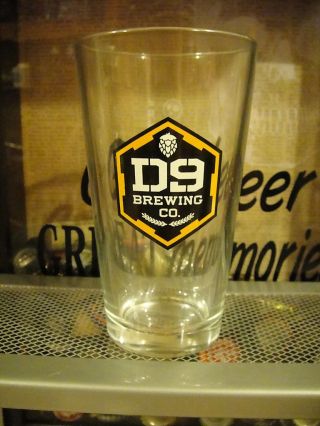 D9 District 9 Brewing Company Beer Pint Glass North Carolina A